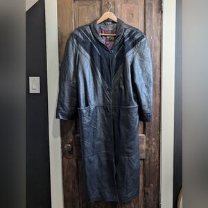 Charlebois Furs Vintage Leather And Suede 80s Long Coat